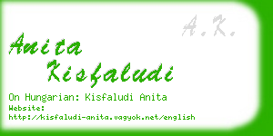 anita kisfaludi business card